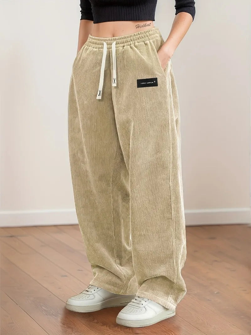 Straight-Leg Corduroy Trousers