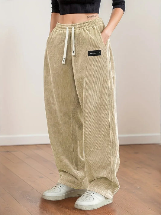 Straight-Leg Corduroy Trousers