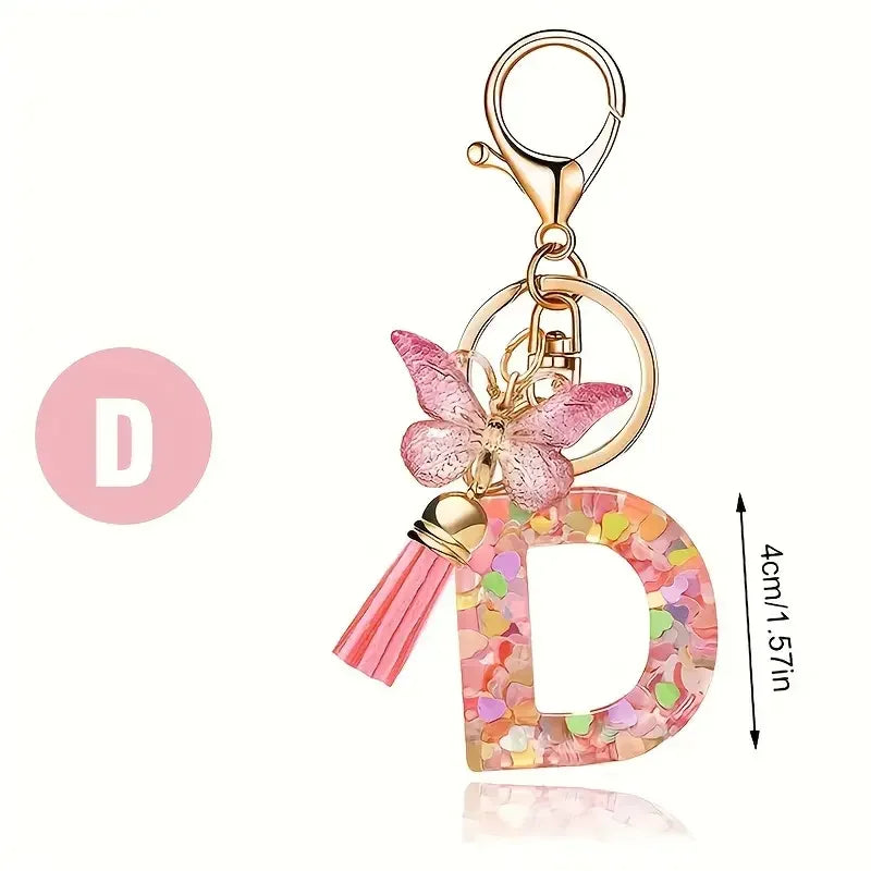 Colourful Lettered Metal Keychains