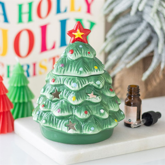 Nostalgic Christmas Tree Shaped Ceramic Oil Burner